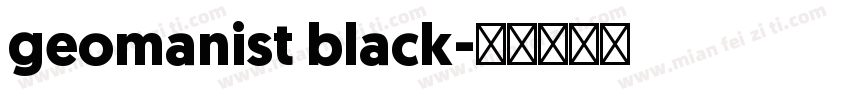 geomanist black字体转换
